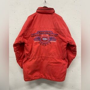 Rare Vintage NHL Montreal Canadiens Eastern Conference Embroidered Parka, Size L